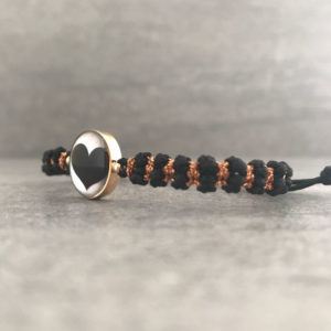 TAJANI BRACCIALE PUARINO CUORE NERO TRAM