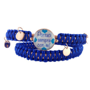 DOPPIOPUARINO braccialetto oro personalizzato bluecina