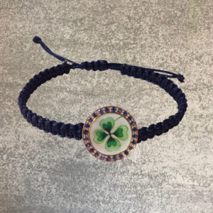 TAJANI BRACCIALE PARINO CON ZAFFIRI E IMMAGINE DEL QUADRIFOGLIO
