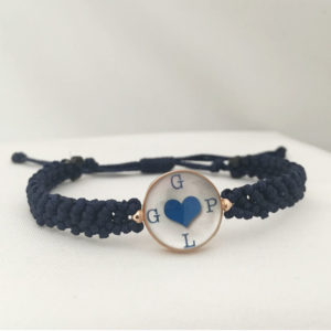 PUARINO BRACCIALETTO ORO PERSONALIZZATO BLU