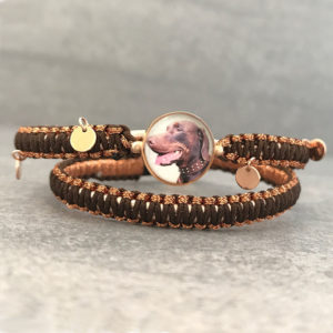 TAJANI BRACCIALE DOPPIOPUARINO PERSONALIZZATO CON FOTO CANE DOBERMAN