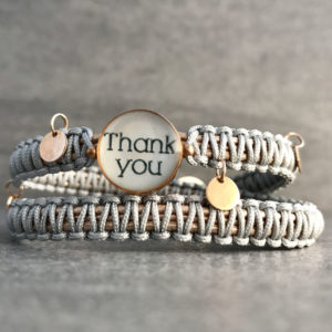 TAJANI BRACCIALE DOPPIOPUARINO THANK YOU GRIGIO