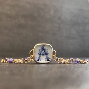 TAJANI BRACCIALE PENTOLINO LETTERA A BLUE