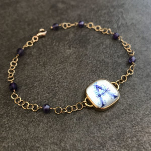 TAJANI BRACCIALE PENTOLINO UNO ZIRCONE LETTERA A