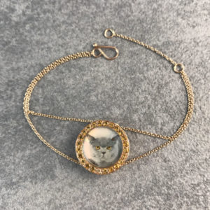TAJANI BRACCIALE POIS QUARZI CITRINI GATTO INTERO