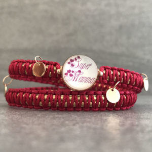 Tajani bracciale doppiopuarino super mamma bordeaux