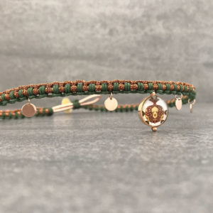 TAJANI CHOKER CON FOTO DI UN MELOGRANO VERDE