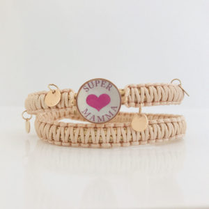 TAJANI BRACCIALE MOD DOPPIO PARINO CON SCRITTA SUPER MAMMA