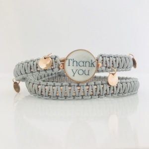 TAJANI BRACCIALE PERSONALIZZATO CON SCRITTA THANK YOU