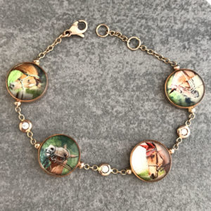 TAJANI BRACCIALE POIS CAVALLI DIAMANTI
