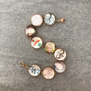 TAJANI BRACCIALE GIROTONDO CON FOTO BIMBI E FRASI SULL'AMORE