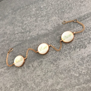 TAJANI BRACCIALE PERSONALIZZATO CON SCRITTE PORTAFORTUNA