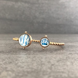 TAJANI BRACCIALE SCHIAVA INIZIALI CORONA BLUE