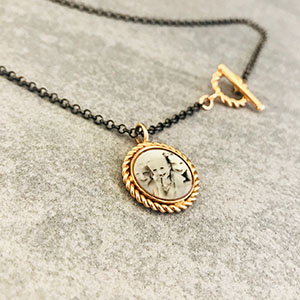 GIROCOLLO e COLLANA POIS TRECCIA